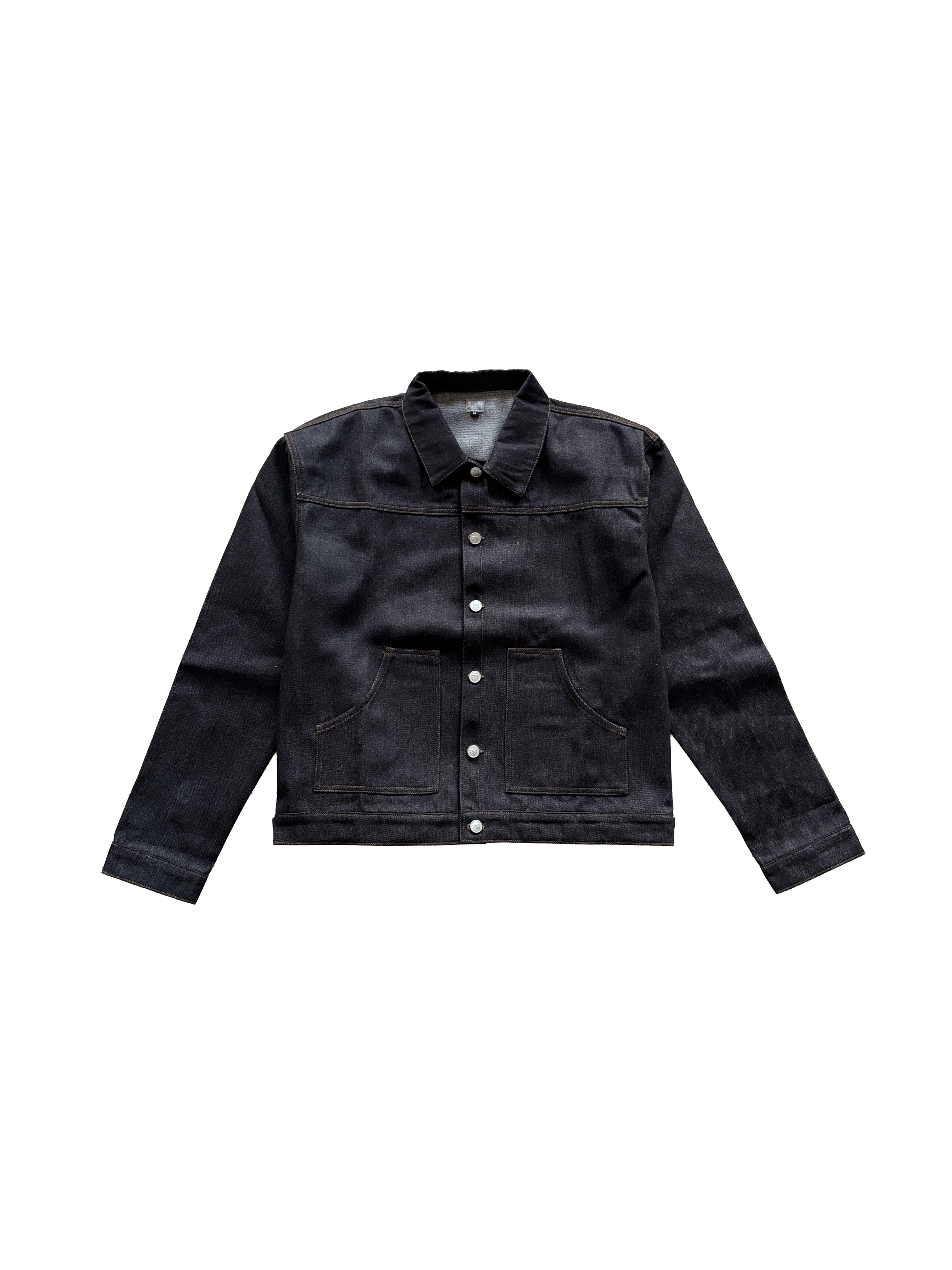 BLACK RAW DENIM JACKET