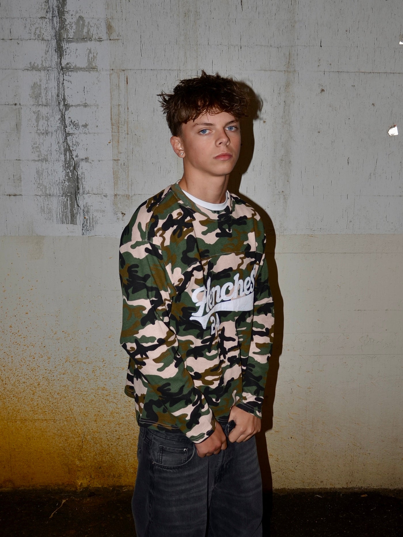 Waffle Knit Jersey Camo
