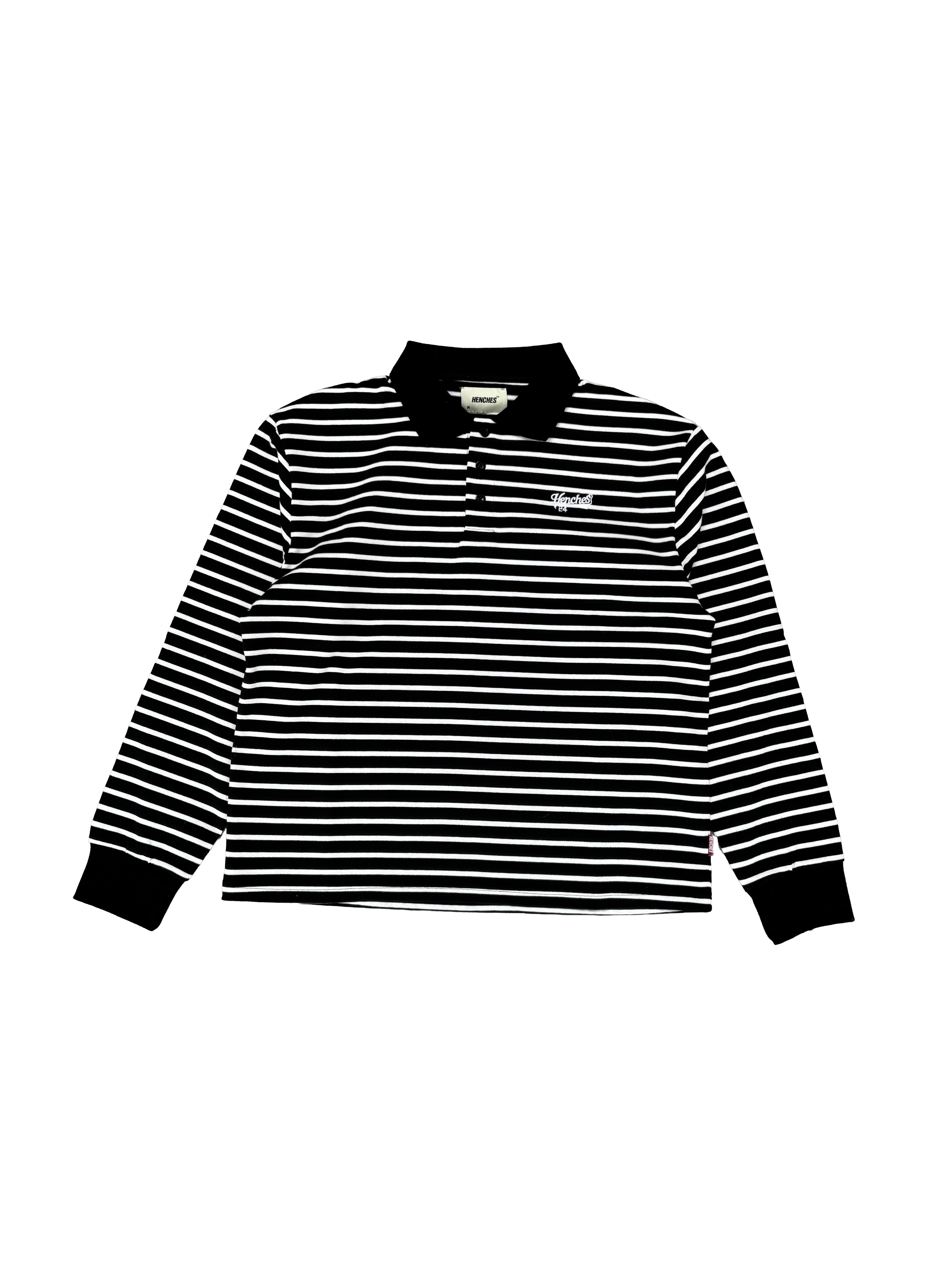 STRIPED LONGSLEEVE POLO - HENCHES INC