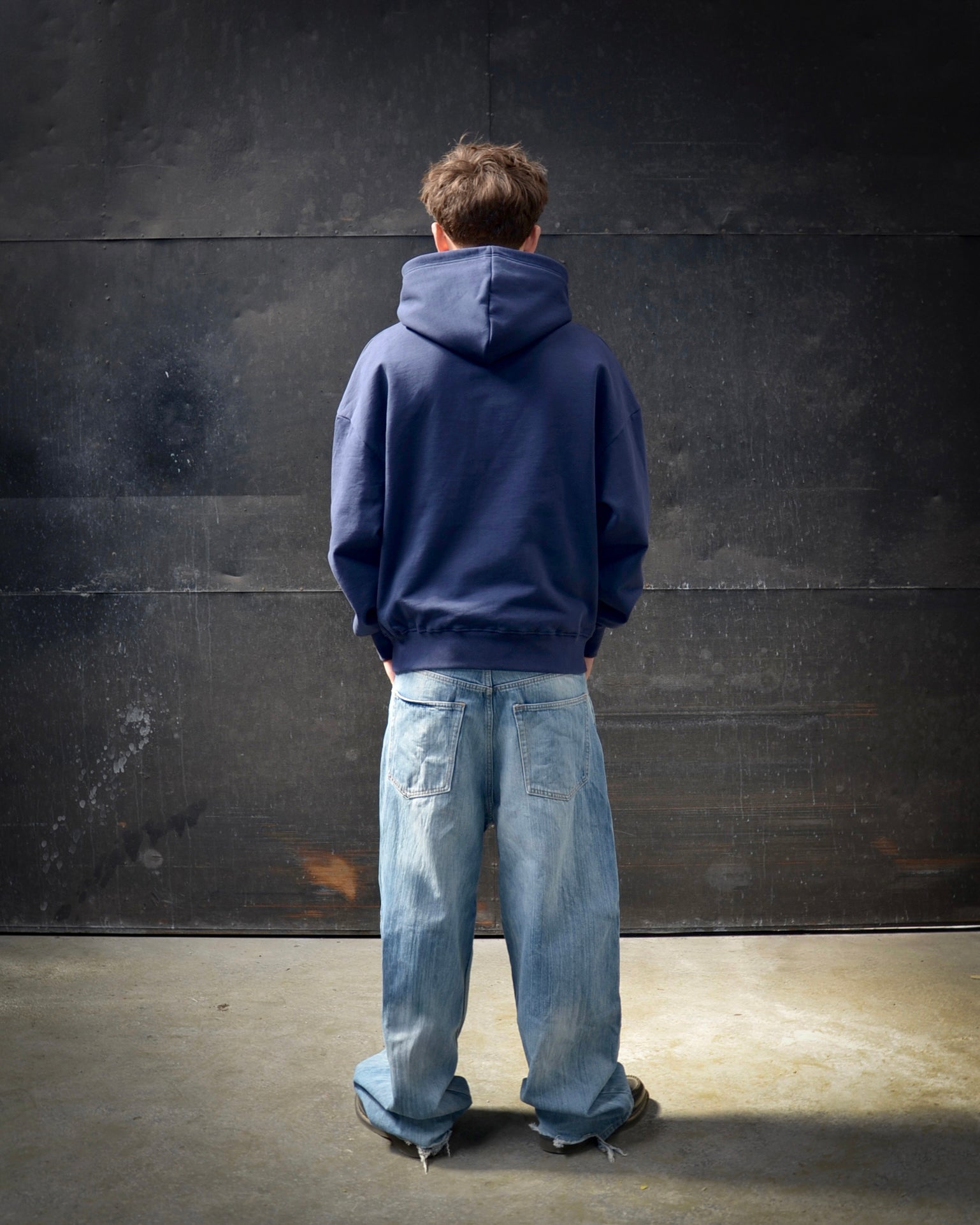 Navy Henley Hoodie – Henches Inc