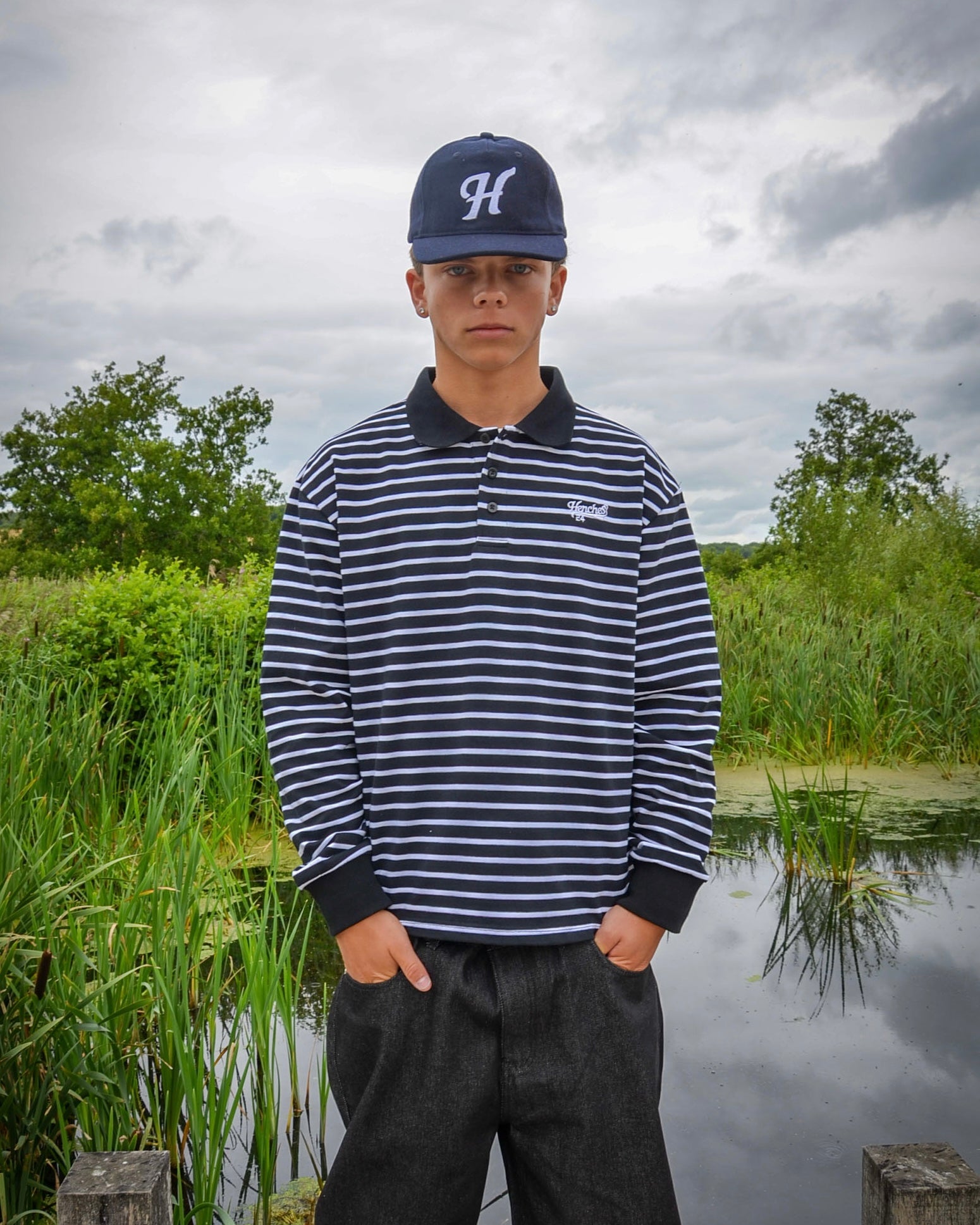 NAVY WOOL CAP - HENCHES INC