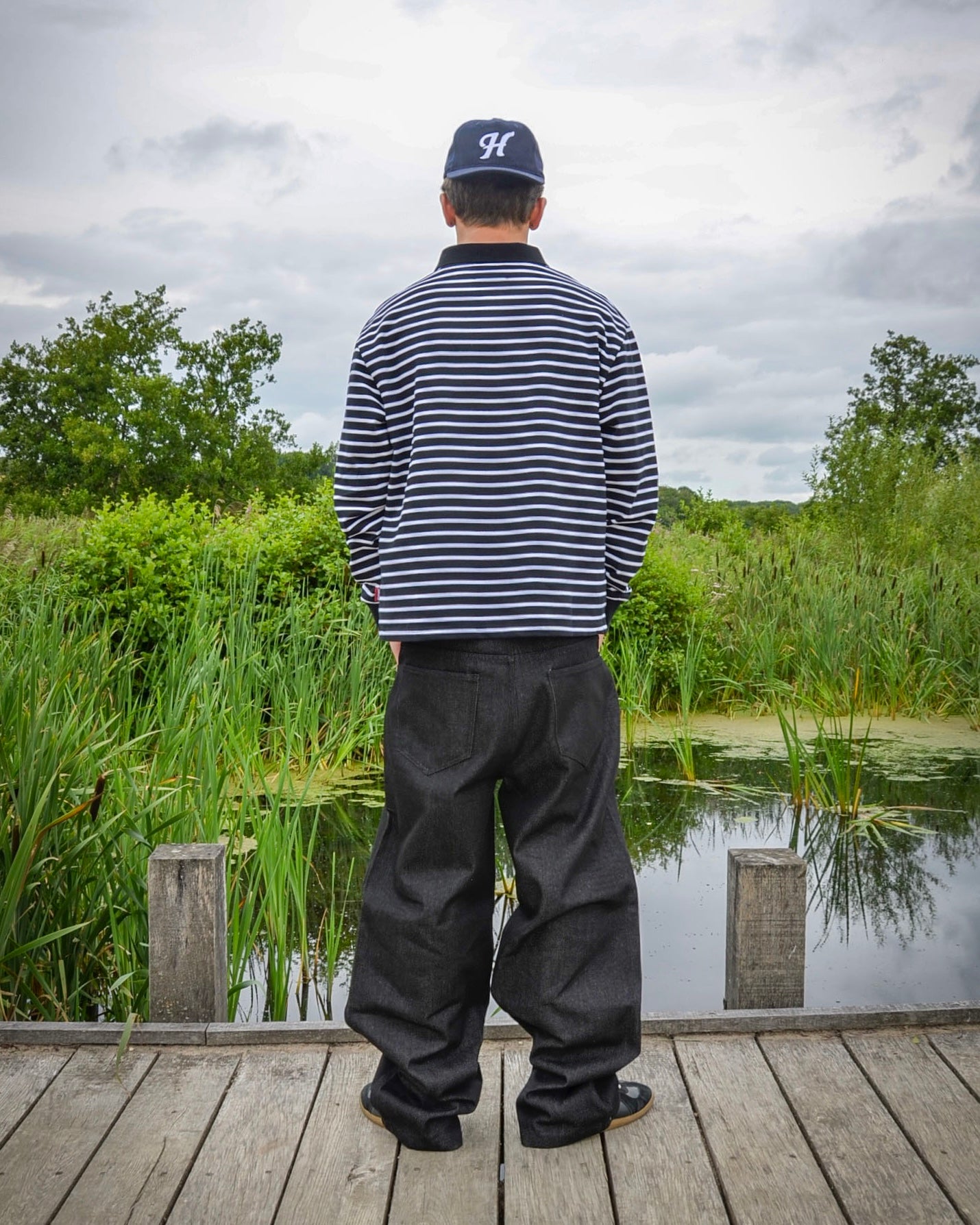 STRIPED LONGSLEEVE POLO - HENCHES INC