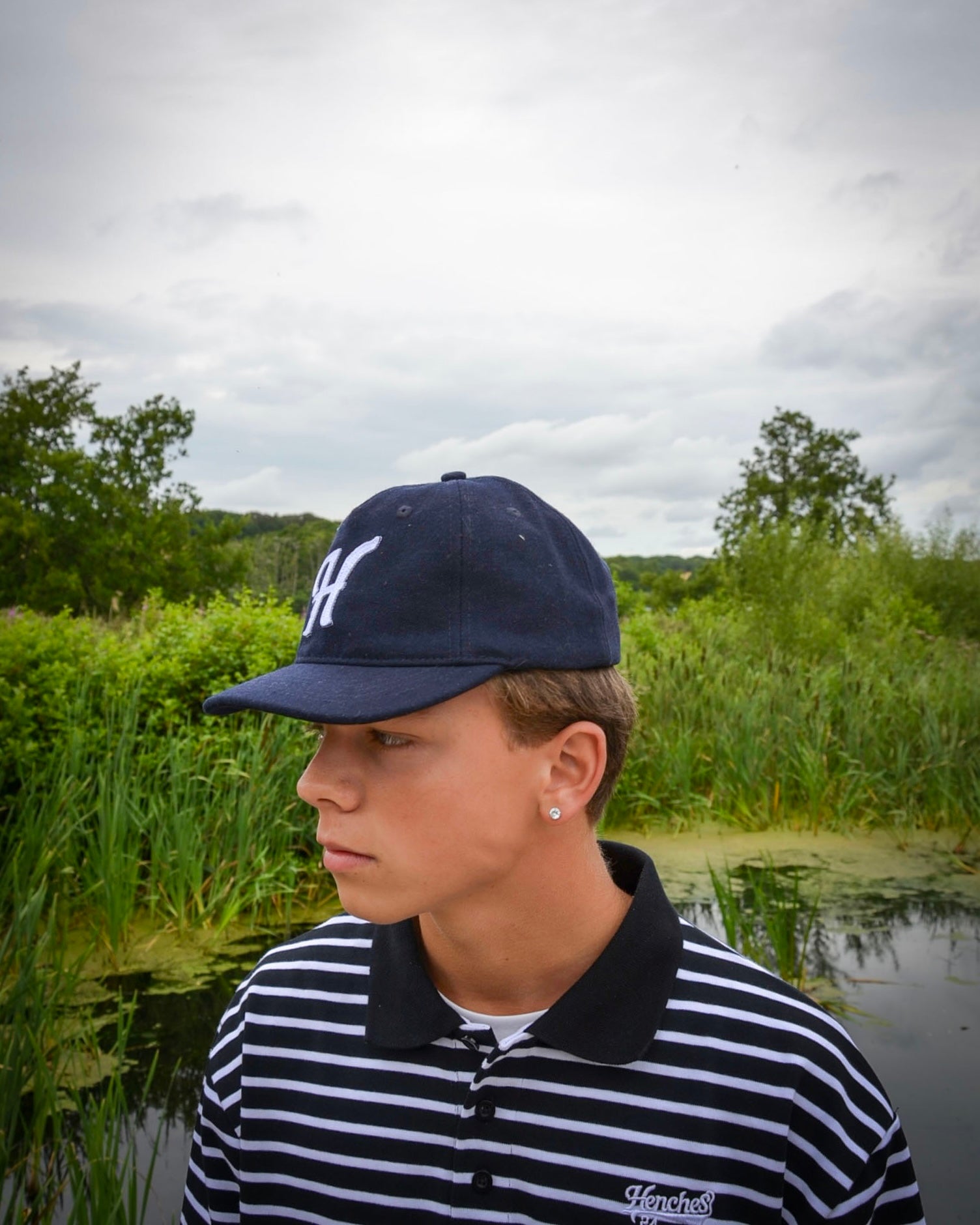 NAVY WOOL CAP - HENCHES INC