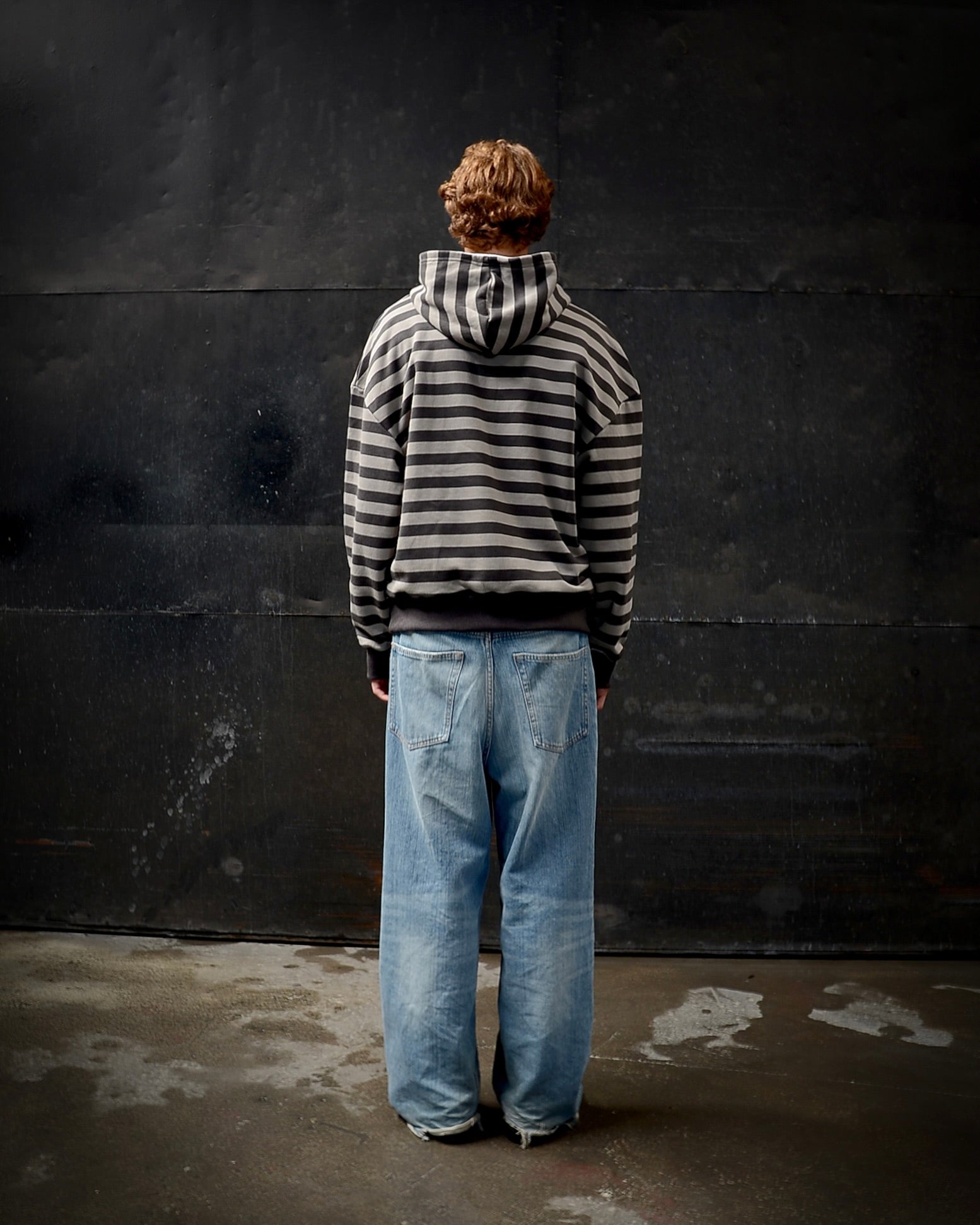 STRIPED HENLEY HOODIE - HENCHES INC